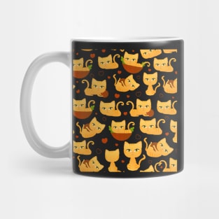 Cute red cat in different poses Mug